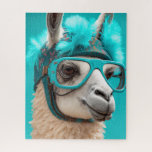 Funny Llama Alpaca Cute Animals Hats Glasses ジグソーパズル<br><div class="desc">Funny Llama Alpaca Cute Farm Zoo Animals Wearing Hats and Glasses - Llama Party Supplies</div>