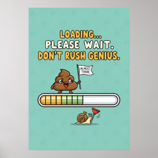 Funny “Loading” Bathroom Poster ポスター