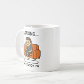 Funny Loading Motivation 1% Coffee Mug  コーヒーマグカップ (正面左)