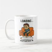 Funny Loading Motivation 1% Coffee Mug  コーヒーマグカップ (左)