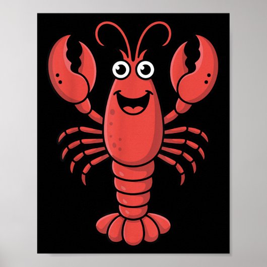 Funny Lobster Art For Men Women Kids Toddlers Lobs ポスター (正面)