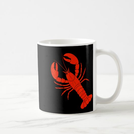 Funny Lobster Design For Men Women Kids Animal Lob コーヒーマグカップ (右)