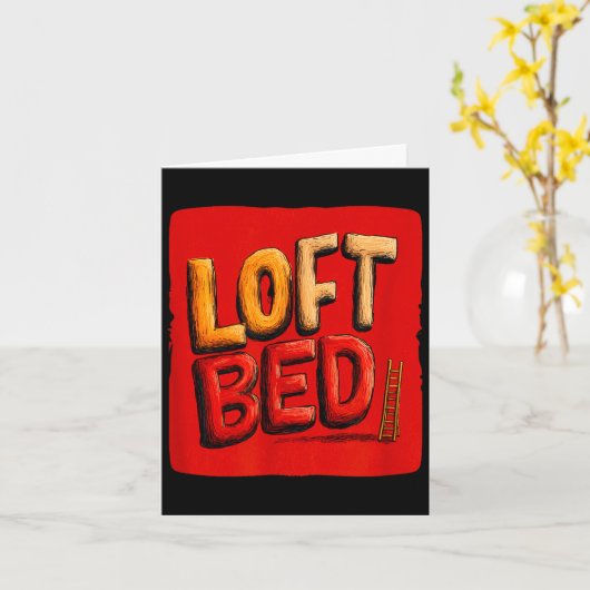Funny loft bed speech costume  カード (黄色い花)