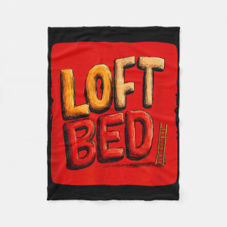 Funny loft bed speech costume  フリースブランケット