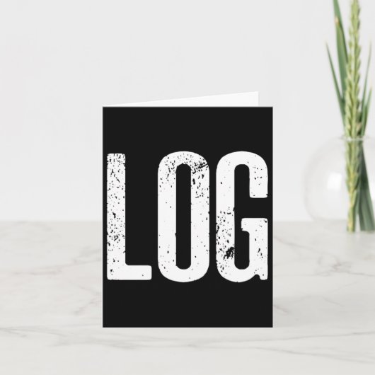 Funny Log Halloween Beaver Log Meme  カード (正面)