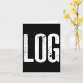 Funny Log Halloween Beaver Log Meme  カード (黄色い花)