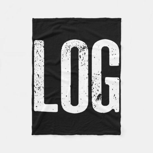 Funny Log Halloween Beaver Log Meme  フリースブランケット (正面)