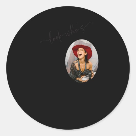 Funny Look Whos 30 Stylish 30th Birthday ラウンドシール (正面)