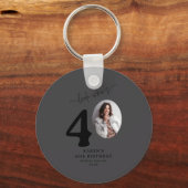 Funny Look Whos 40 Stylish 40th Birthday  キーホルダー (正面)