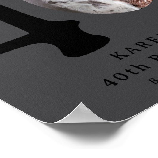 Funny Look Whos 40 Stylish 40th Birthday  ポスター (角)