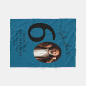 Funny Look Whos 60 Stylish 60th Birthday フリースブランケット (正面(横))