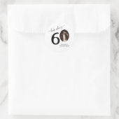 Funny 'Look Who's 60' Stylish 60th Birthday ラウンドシール (バッグ)