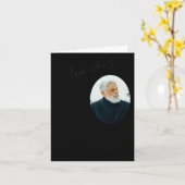 Funny Look Whos 80 Stylish 80th Birthday  カード (黄色い花)