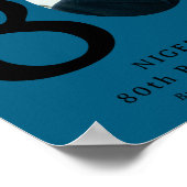 Funny Look Whos 80 Stylish 80th Birthday  ポスター (角)