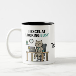Funny Looking Busy Personalized Work Mug ツートーンマグカップ
