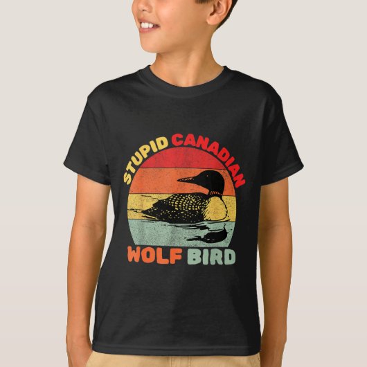 Funny Loon Bird Humor Stud Canadian Wolf Bird  Tシャツ (正面)