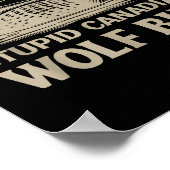 Funny Loon Bird, Stud Canadian Wolf Bird Humor Quo ポスター (角)