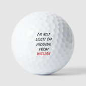 Funny Lost Ball Custom Name Golf Ball ゴルフボール (正面)