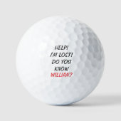 Funny Lost Ball Custom Name Golf Ball ゴルフボール (正面)