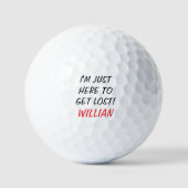 Funny Lost Ball Custom Name Golf Ball ゴルフボール (正面)