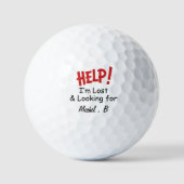 Funny Lost Ball Custom Name Golf Ball ゴルフボール (正面)