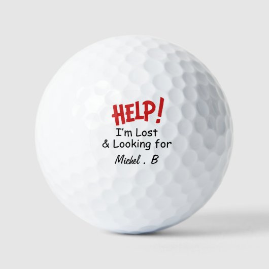 Funny Lost Ball Custom Name Golf Ball ゴルフボール (正面)