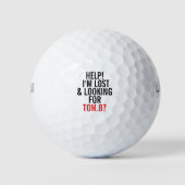 Funny Lost Golf Ball Custom Name Quote ゴルフボール (正面)