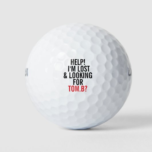 Funny Lost Golf Ball Custom Name Quote ゴルフボール (正面)