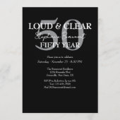 Funny Loud and Clear 50th birthday invitation 招待状 (正面)