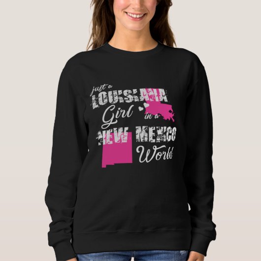 Funny Louisiana Shirts Just a Louisiana girl in a  スウェットシャツ (正面)