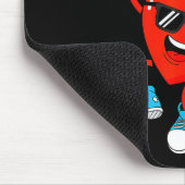 Funny Love Basketball Heart Shape Happy Valentine' マウスパッド (コーナー)