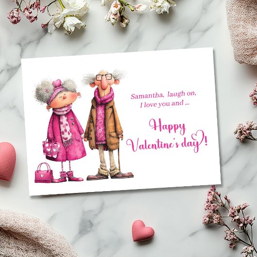 Funny Love Couple Valentine Card Playful Humor シーズンカード