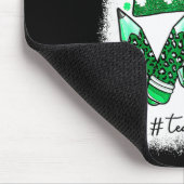 Funny Love Messy Bun Teacher Life St Patricks Day マウスパッド (コーナー)