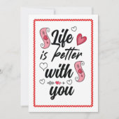 Funny Love Quote Valentine Card for Him Sketch Sty シーズンカード (正面)