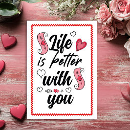 Funny Love Quote Valentine Card for Him Sketch Sty シーズンカード
