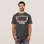 Funny Low Battery Occupation Job Work Plumber Tシャツ (正面フル)