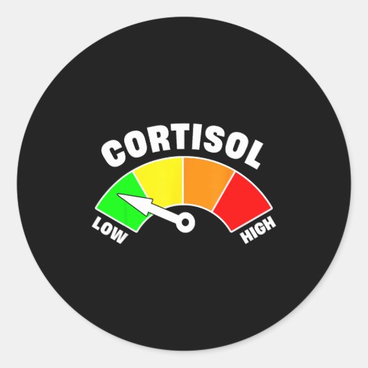 Funny low cortisol levels meme  ラウンドシール (正面)