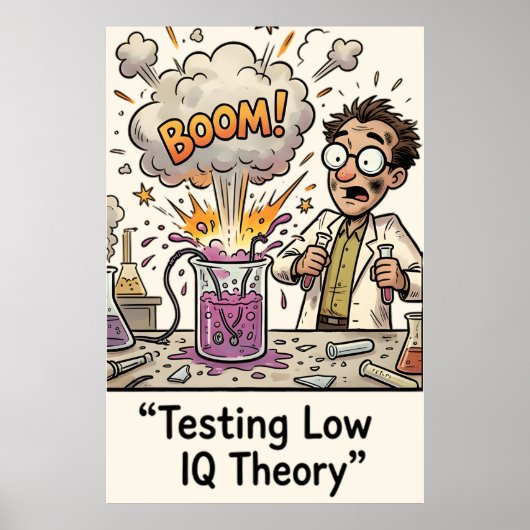 Funny Low IQ Meme Pun Sarcasm ポスター (正面)
