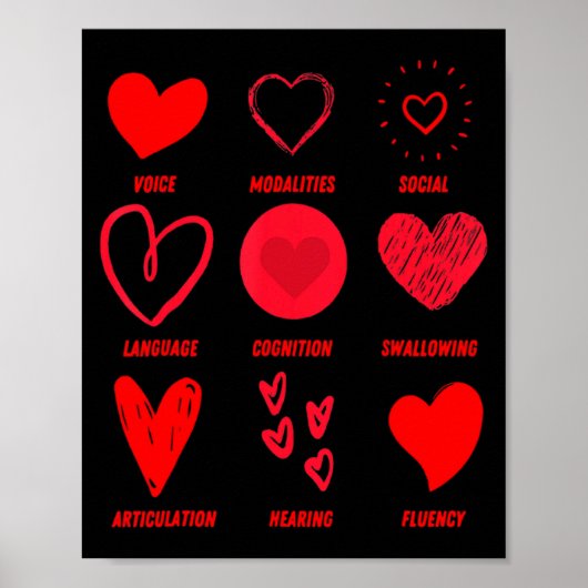 Funny Lsp Speech Language Pathologist Valentines  ポスター (正面)