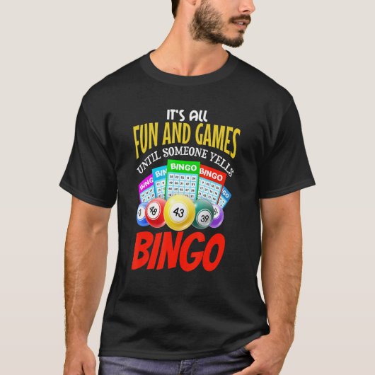 funny lucky Bingo Outfit for Gambling Fans Retirem Tシャツ (正面)