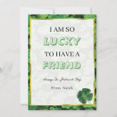 Funny Lucky Friend St. Patrick’s Day Greeting Card シーズンカード (正面)