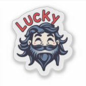 Funny Lucky Lad St Patricks Day シール (正面)