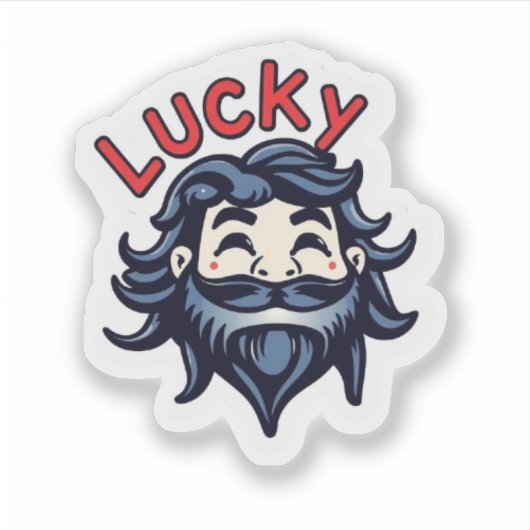 Funny Lucky Lad St Patricks Day シール (正面)