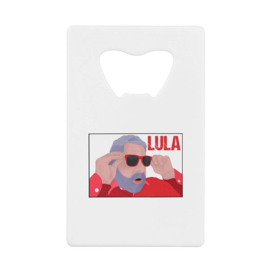 Funny Lula Meme with Sunglasses クレジットカード栓抜き (正面)