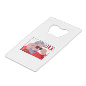 Funny Lula Meme with Sunglasses クレジットカード栓抜き (正面アングル)