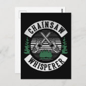 Funny Lumberjack Chainsaw Whisperer Woodworker ポストカード (正面/裏面)