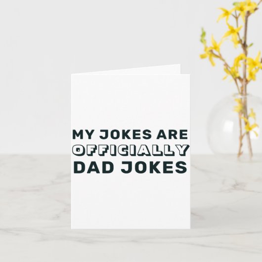 Funny Ly New Dad Daddy Jokes Fathers Day  カード (黄色い花)