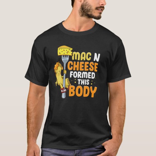 Funny Mac N Cheese Formed This Body Cute Kawaii Fo Tシャツ (正面)