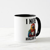 Funny Macaw Parrot Bird Lover Pun Humor Template マグカップ (正面右)