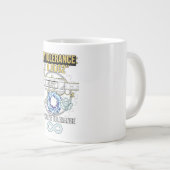 Funny Machinist My Tolerance vs My Wife's Toleranc ジャンボコーヒーマグカップ (正面右)